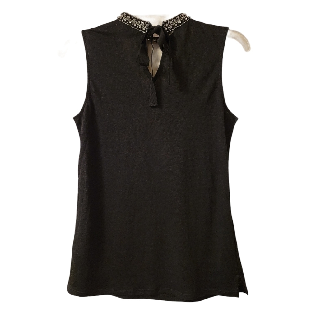 Generation Love Black Linen Lolita Embellished Top - Picture 6 of 9